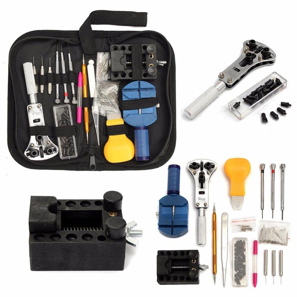 Lianmi 147 Pcs Portable Diy Watch Repair Tool Kit Of Tools Set Remove Band Opener Screwdriver Set
