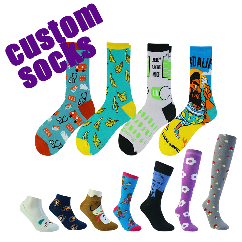 Custom made embroidery design your own pattern cotton crew men custom sock with logo custom socks with logo