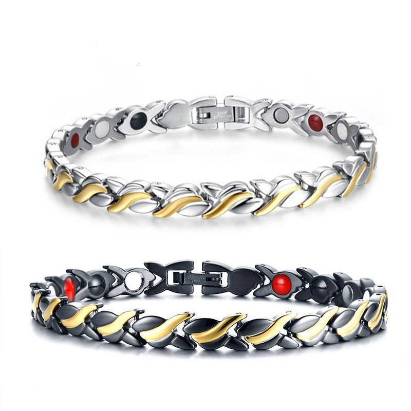 Factory sale Korean style personalized magnetic fish bracelet stainless steel jewelry wholesale ladies