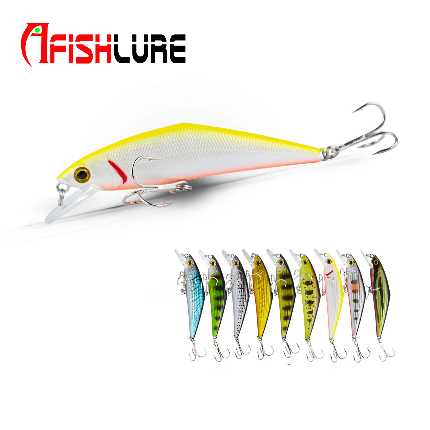 Afishlure жесткая приманка 63 мм 7,8 г твердая Тонущая блесна искусственная пластиковая приманка для рыбы