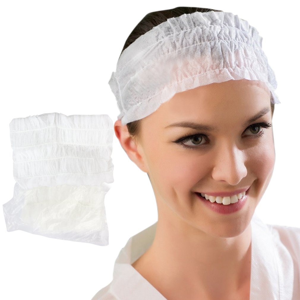 Disposable Facial Spa Headband Disposable Makeup Elastic Hair Bands Disposable Nonwoven Headband For Women