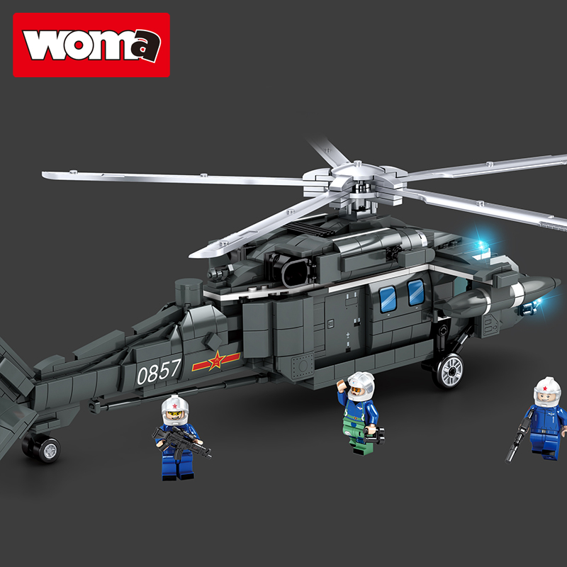 WOMA игрушки звездное небо Истребитель Военный Тактический утилитарный вертолет модель армейские игрушки строительные блоки diy Кирпичи
