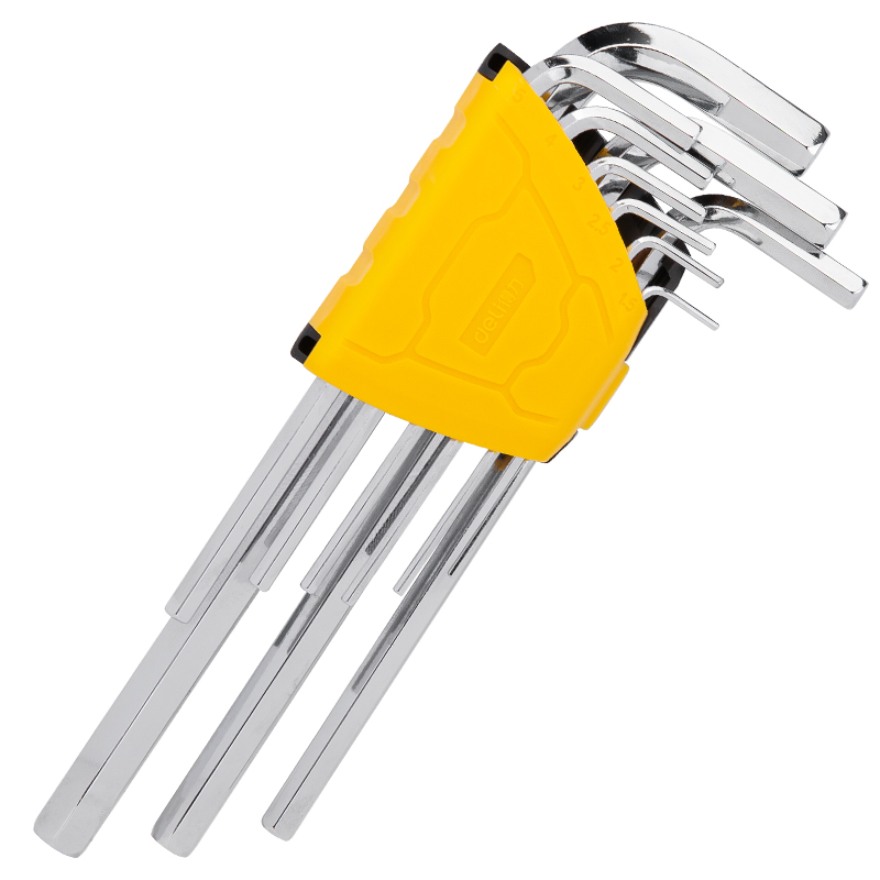 Deli manual hardware tools multi-model flat head hexagon wrench Nine-piece set