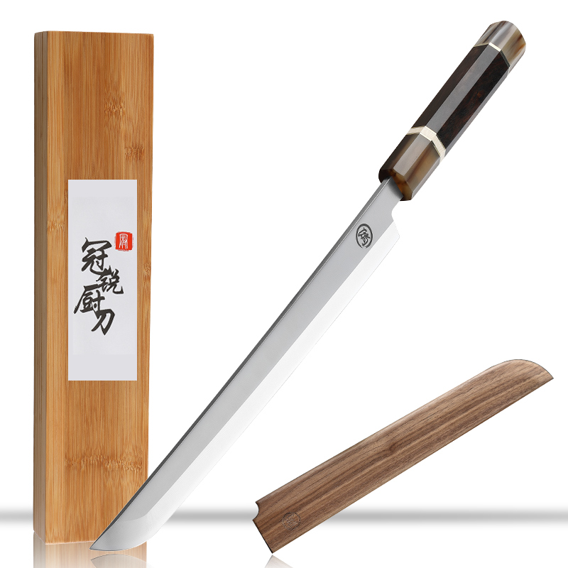 Premium Japanese Sakimaru Chef Knife 8cr18mov Stainless Steel Tuna Cutting Professional Tool Saya Scabbard Sashimi Kitchen Knife