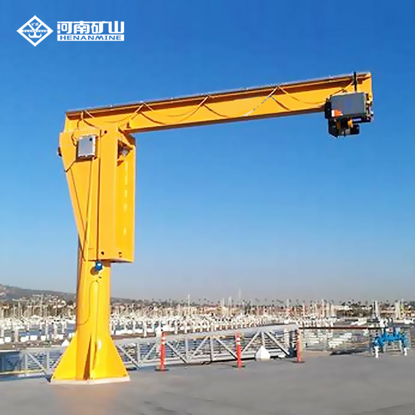 New Mobile Lifting Portable Jib Crane with Hoist for Sale