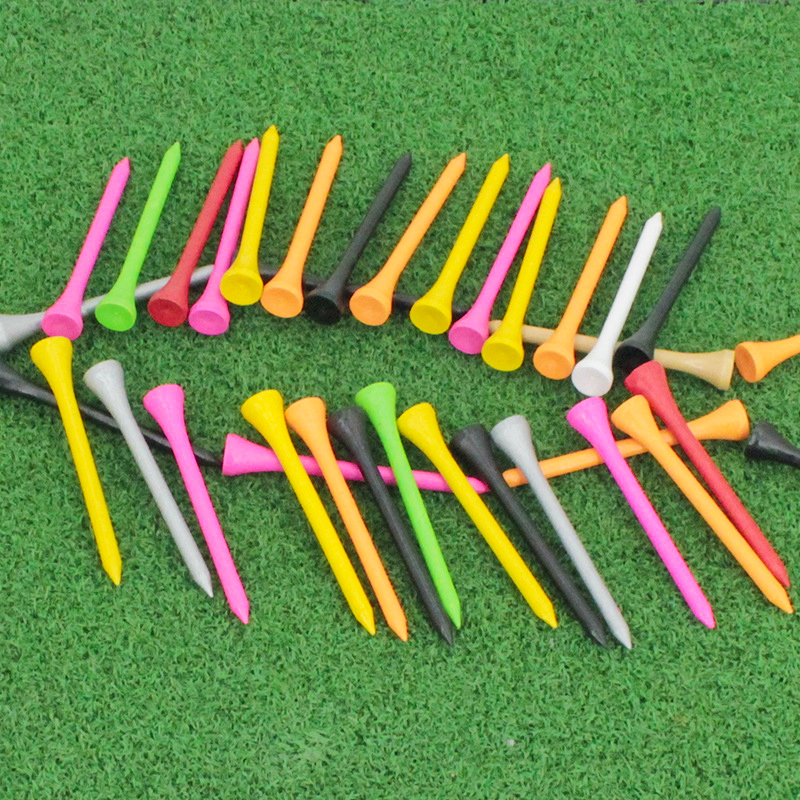 bulk customize logo printed 70 mm biodegradable unbreakable wood golf tee pack