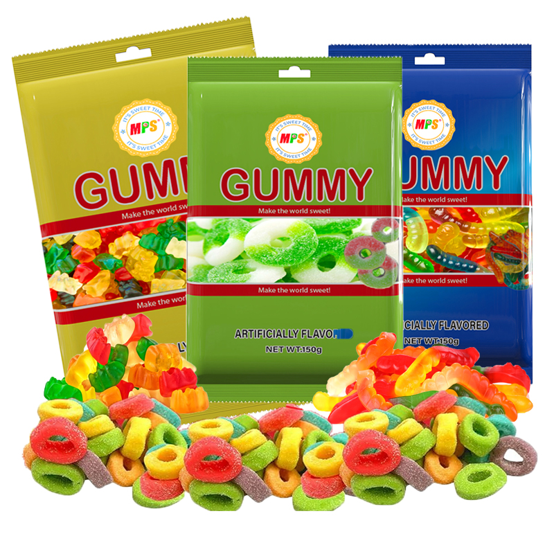 China Confectionery Manufacturers Wholesale Halal Soft Bulk Sour Fruity Jelly Candies Gummy Candy And Sweets Snacks