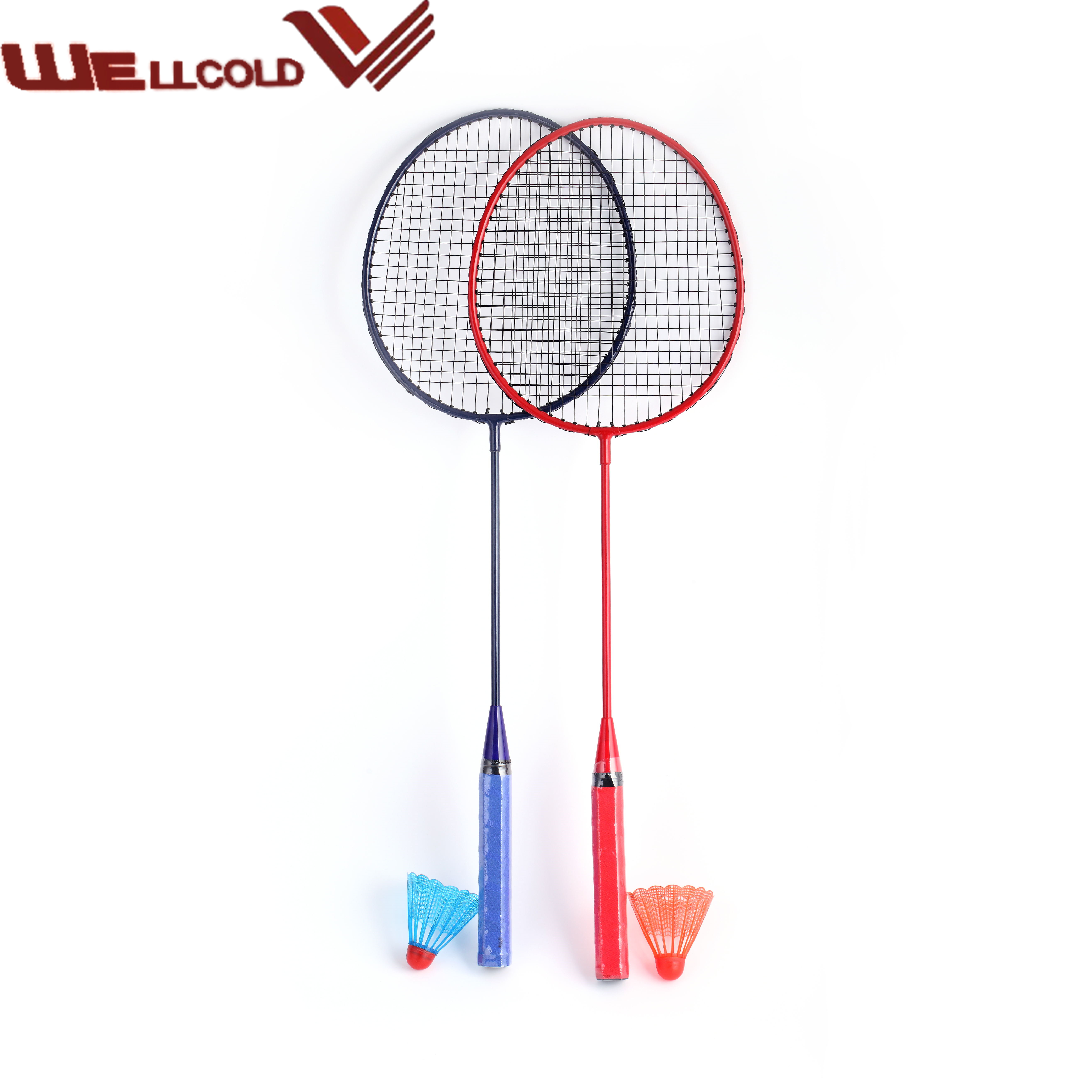 Wellcold brand sports raquete badminton,two-piece racket badminton with high quality