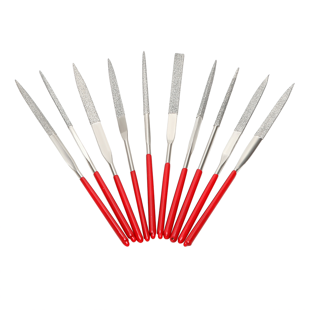 140mm 10PCS Diamond Mini Needle File Set Hand Tools for Ceramic Glass Gem Stone Hobbies and Crafts