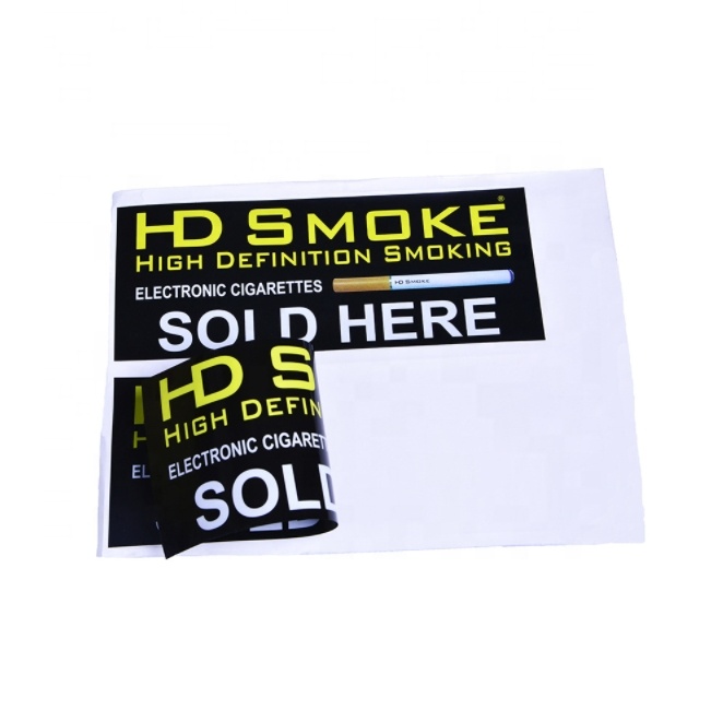 Good Service Custom Logo Brand Static Label Printing UV Proof Waterproof Die Cut Two Sides Glass Window No Glue Vinyl Sticker