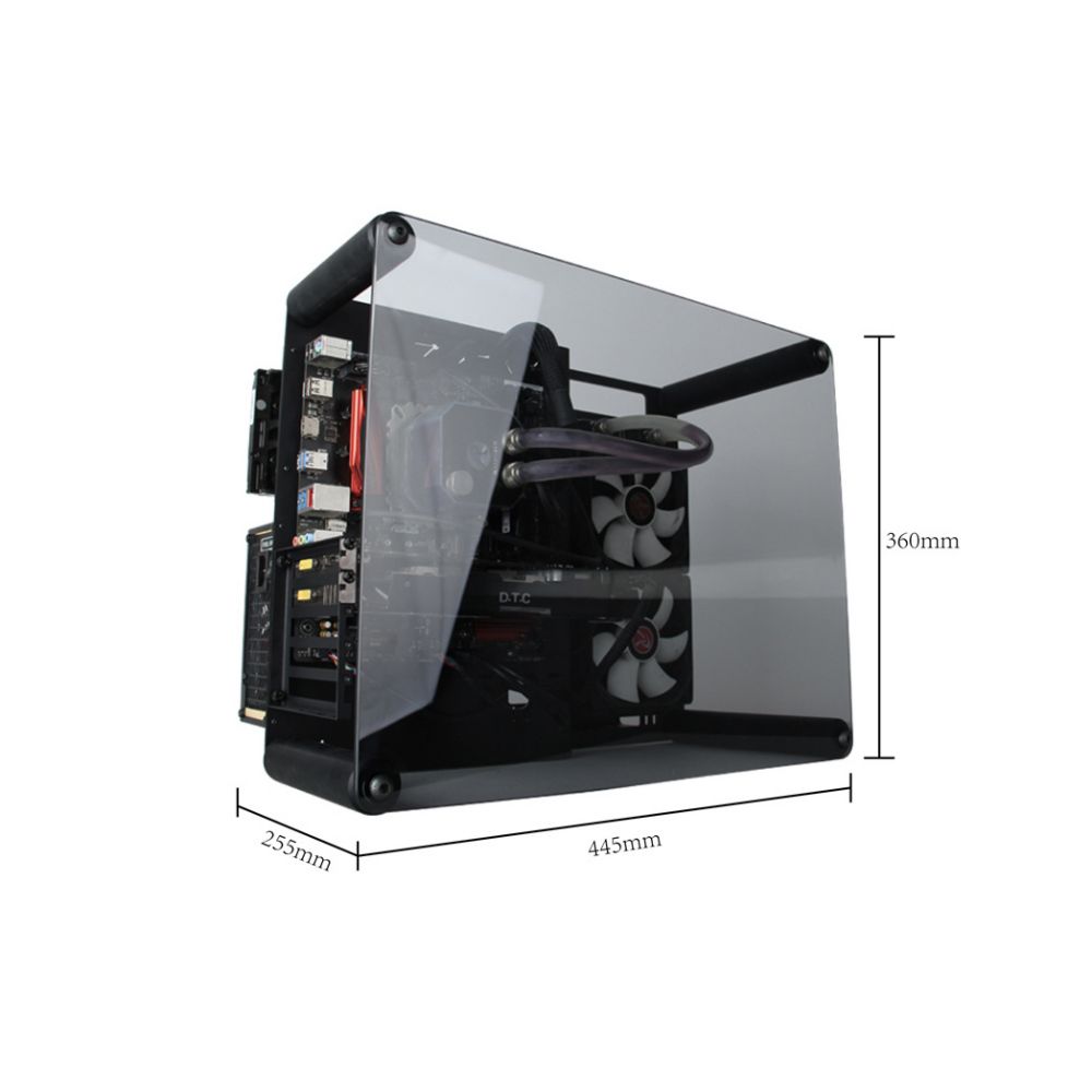 Прозрачный серый корпус G01 c3 от производителя, небольшой корпус MATX ATX itx micro atx, игровой корпус, корпус для ПК