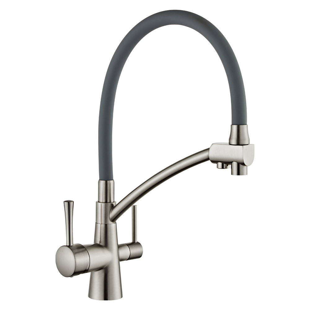 Yundoom Oem Torneira Stainless Steel Griferia With Pull out Mixer Glass Rinser Bandeja Giratoria Grifo Para Cocinas Drinking