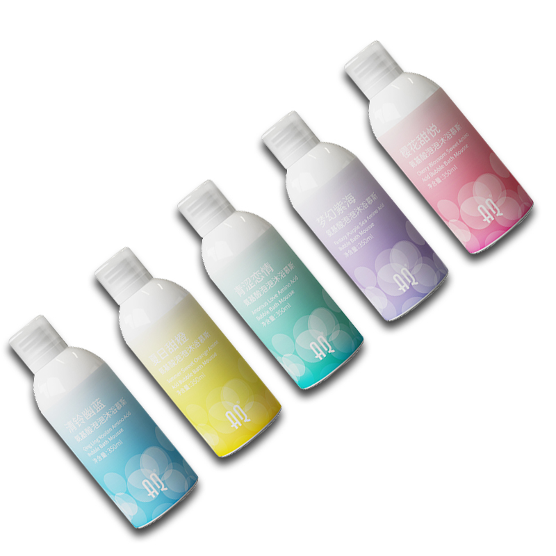 Wholesale 350ml Naturally extracted fruit essence nourishing whitening bath Gel Bath Foam Body mousse
