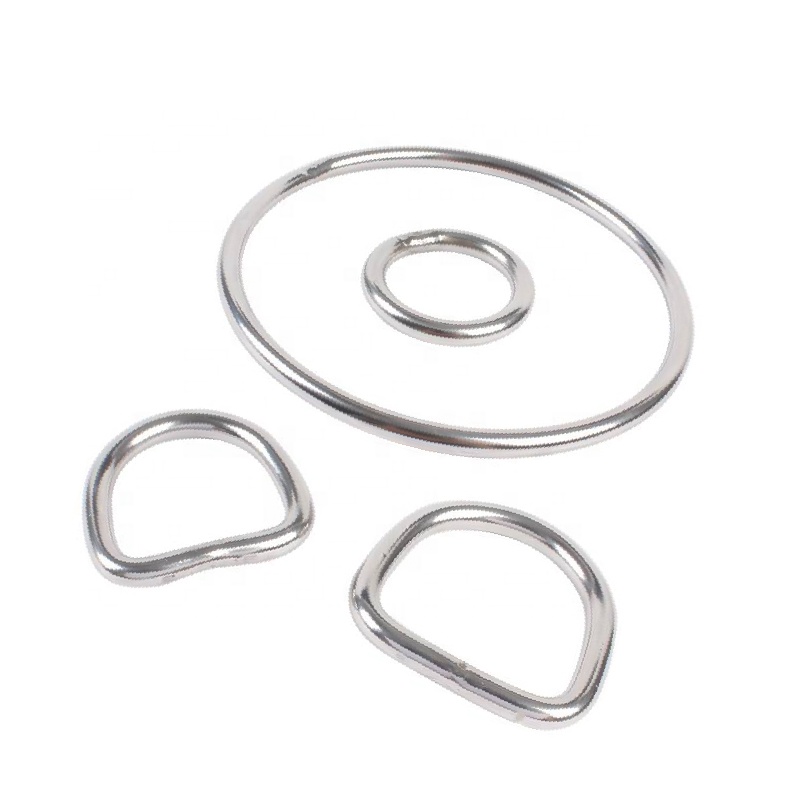 Custom wholesale metal ring S304 316 201 stainless steel ring curtain leather round buckle
