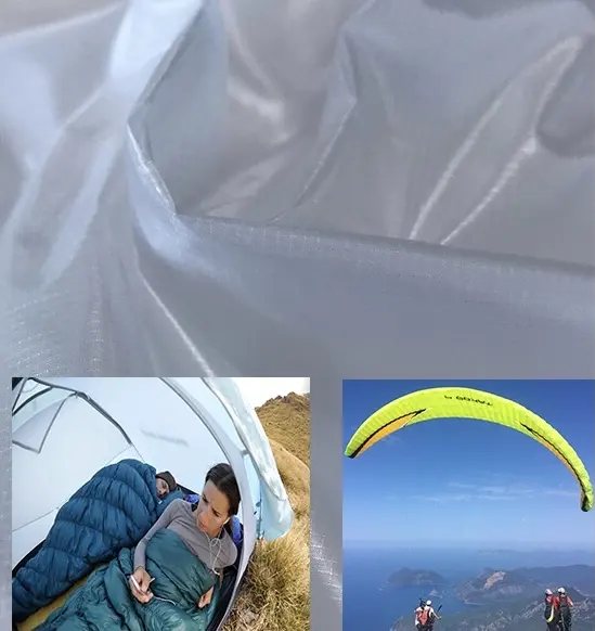 100% Nylon ripstop Waterproof tear resistance Strong parachute Outdoor tent  nylon taffeta fabric