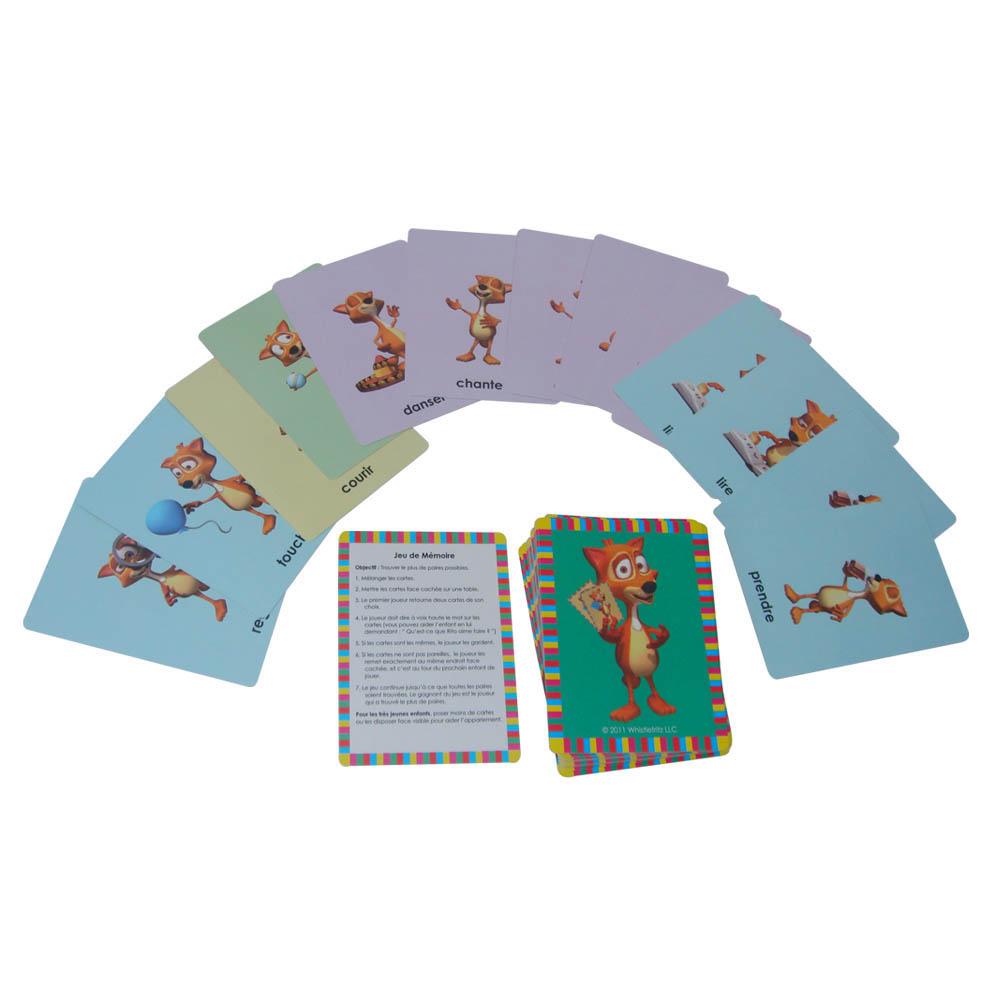 High Quality Printing Cartoon Image Flash Cards with Customized Design