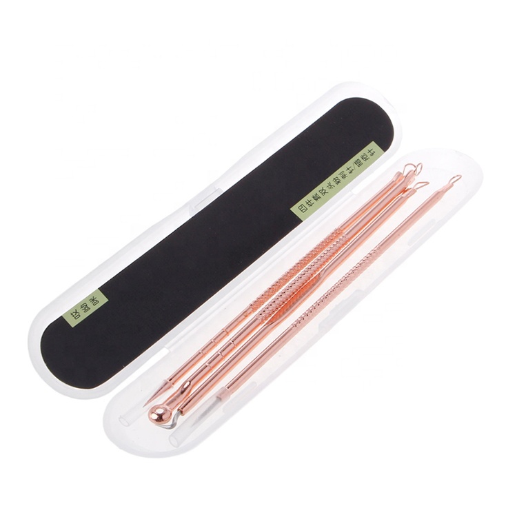 2019 4pcs Comedone Extractor Kit  stainless steel Acne Blackhead Extractor Remover Needle