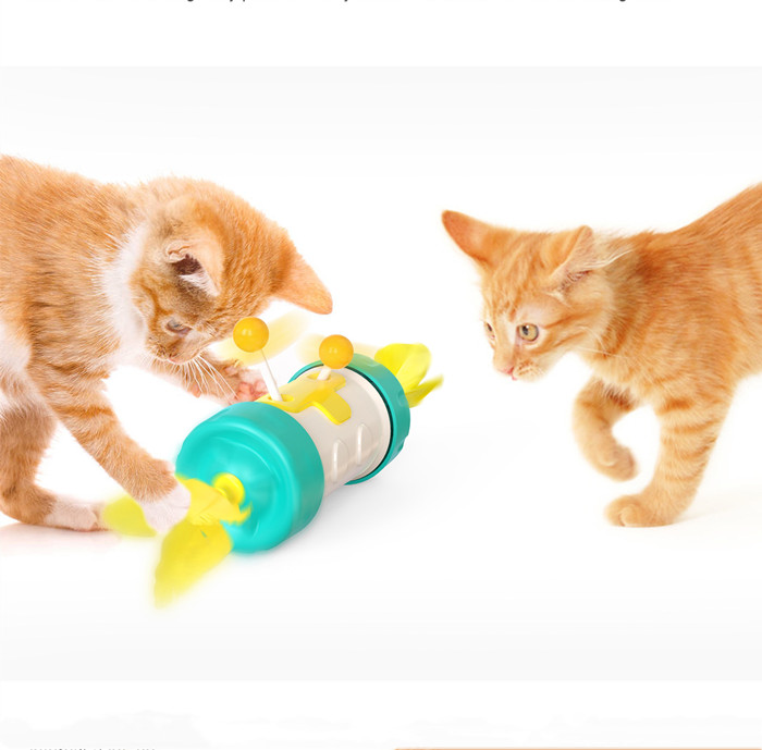 Kitten Toys CatToy Pet Magic Wheel Self Exaltation Cats Interactive Feather Automatic Move for Indoor