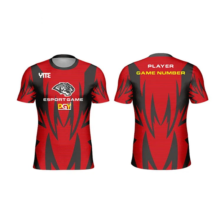 Wholesale E-sports competition gaming jersey 2021 e-sports uniform kits all over printed e sports jersey