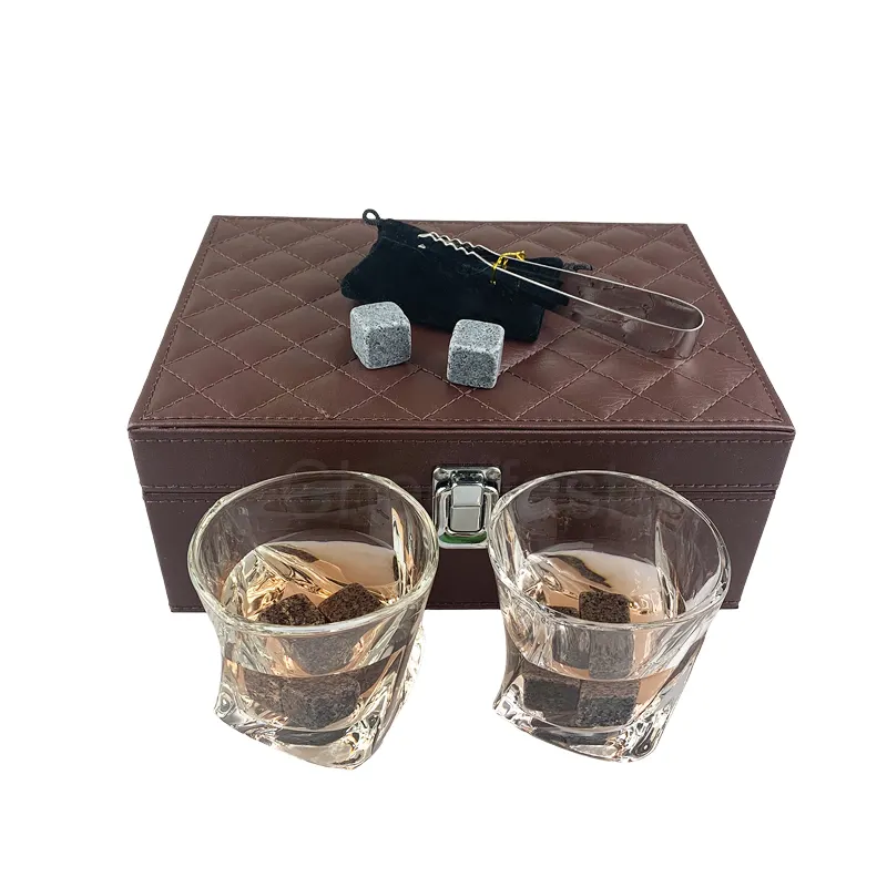 Chilling Down Whiskey Cooling Cube And Glasses Gift Set Whiskey Stones Ice Cubes