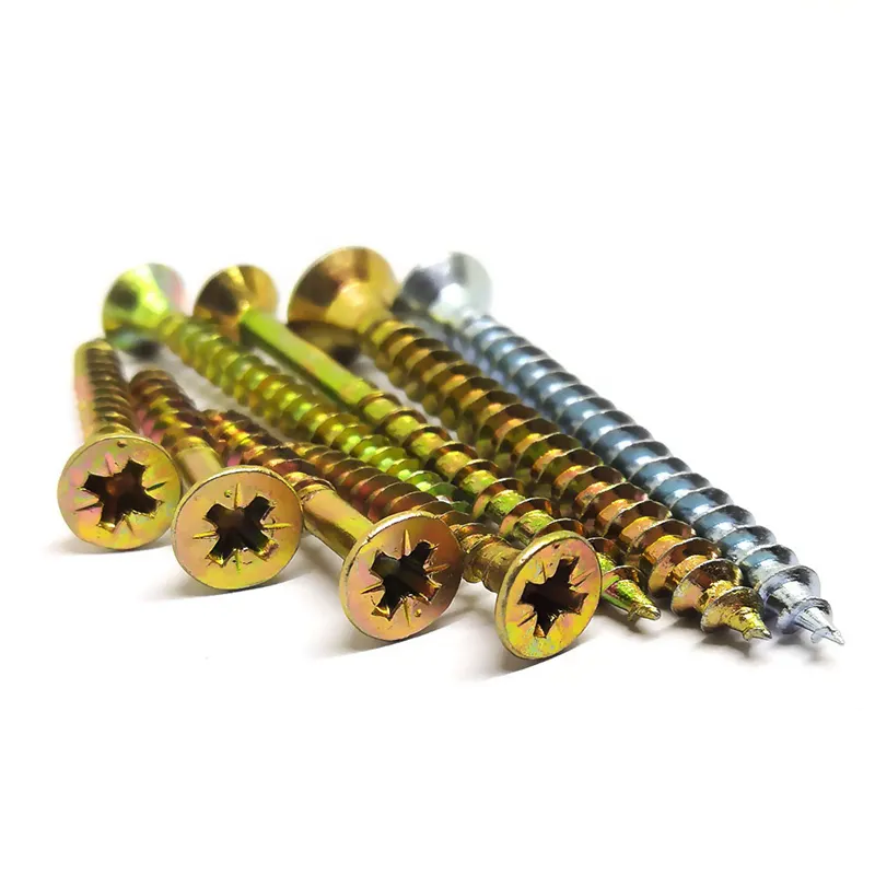 China Wholesale Self Tapping Chipboard Screw Yellow Zinc Plated Drywall Screw