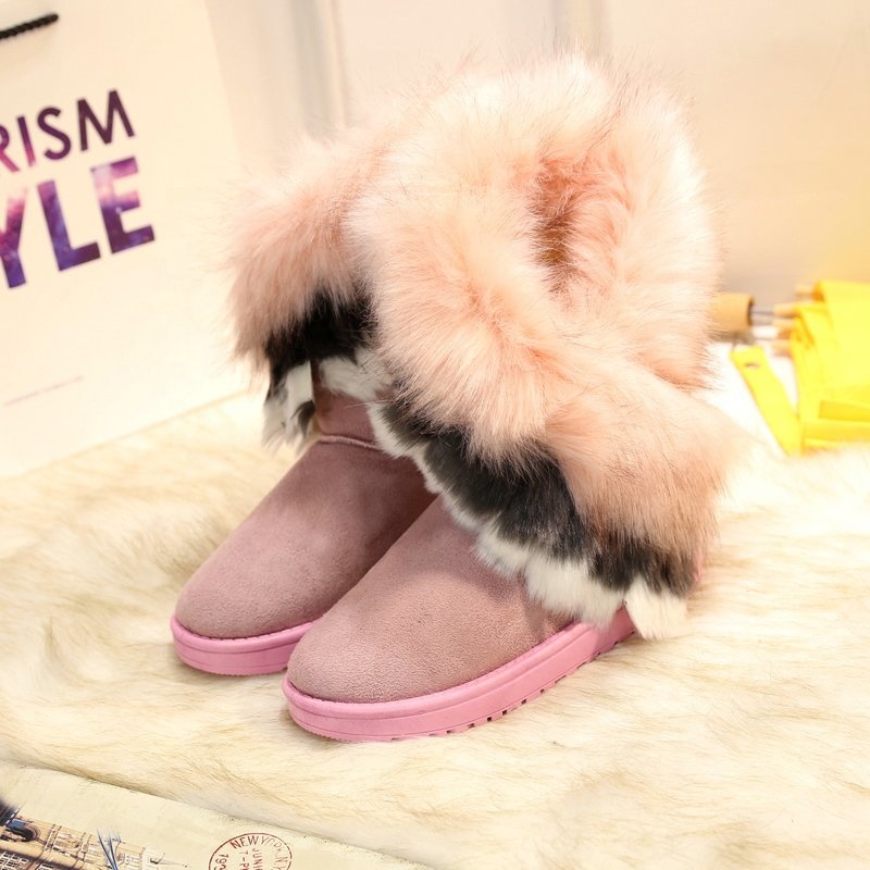 Multifunctional Women'S Black Chestnut Snow Boots Wholesale Fur Winter Shoes Boots For Women