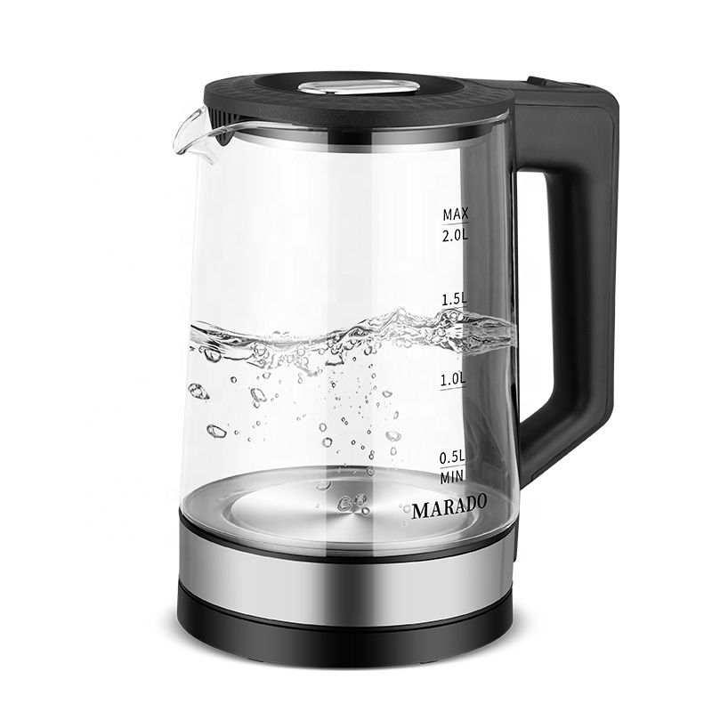 1500 Watt Glass Electric Kettle Hotel Kitchen Appliances Boil Dry Protection Water Kettle Plastic Kettle Handle