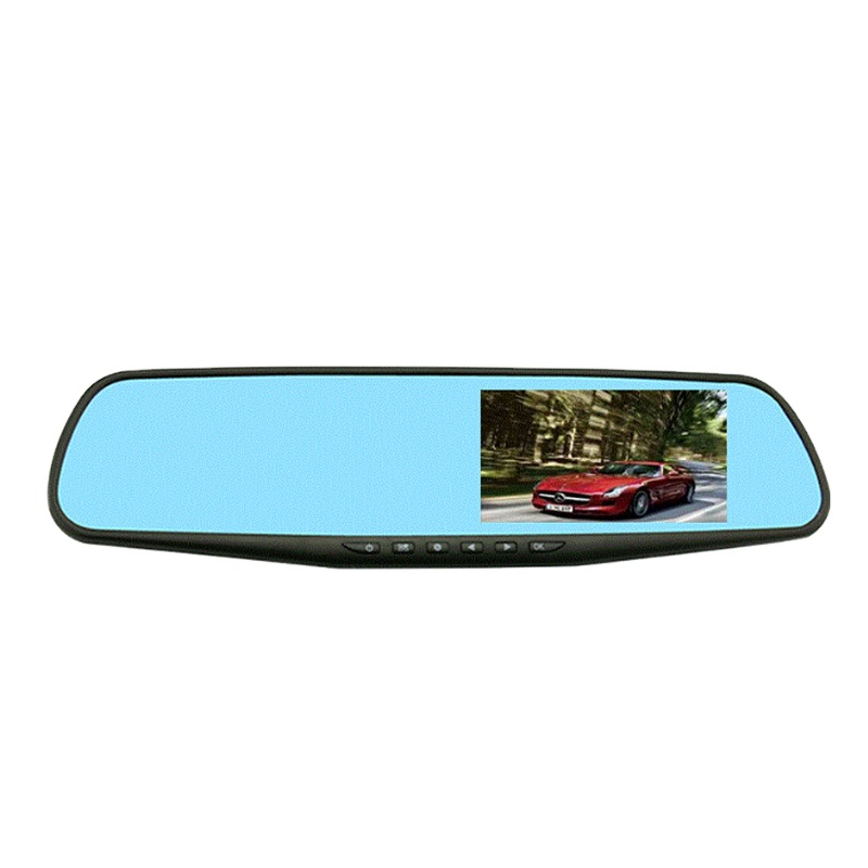 Car Camera Rearview Mirror Screen Reverse Parking Sensor HD 4.3" LCD Monitor Distance Scale Line automobile data recorder