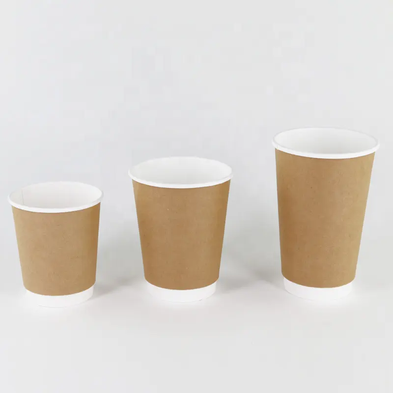 12 Oz 350 Ml Coffee To Go Blank 12 Oz White Insulated Paper Hot Cups Wholesale Unprinted Double Wall Hot Cups