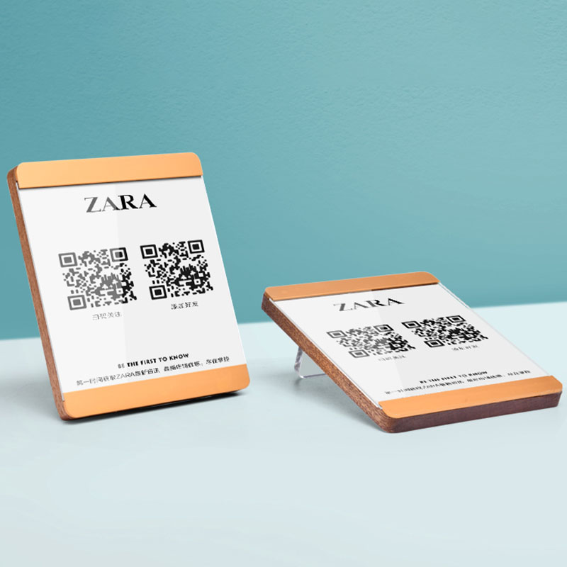 Акриловый держатель для вывесок цена qr меню Мини Фоторамка деревянная подставка для розничного магазина ресторана