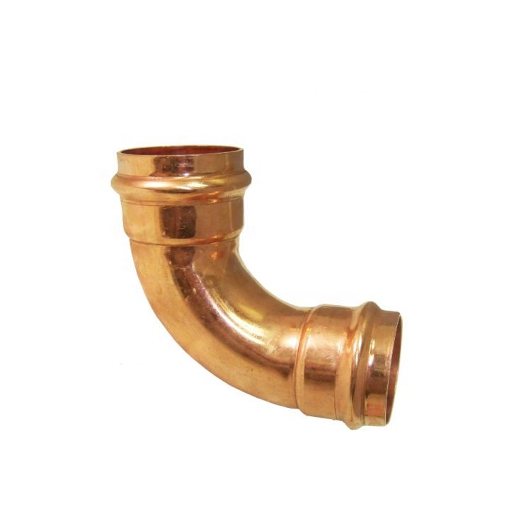 Professional Custom High Quality 90 Degree Elbow Plumbing Pipe Copper Press Fittings