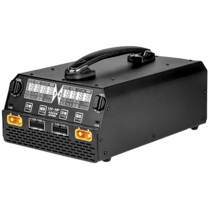 EV-peak U4-HP быстрое зарядное устройство с двумя каналами для LiPo 6S-14S батарея 2500W 25A