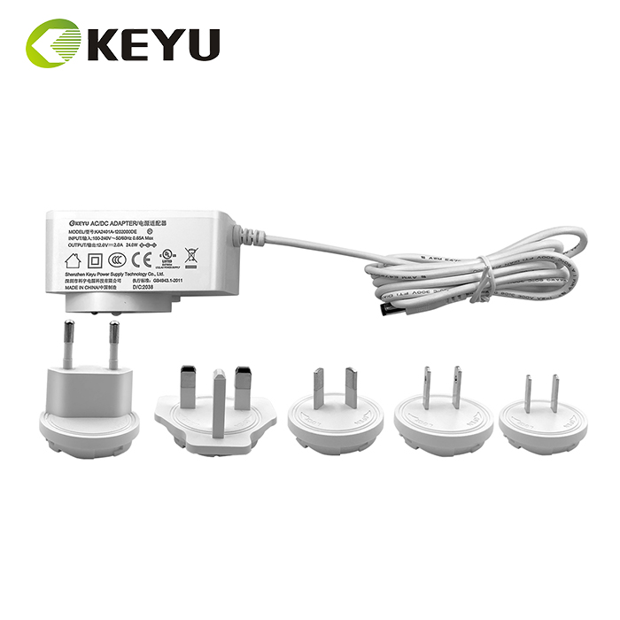 6W 12W 18W 24W EU/US/UK/AU detachable power supply 5V 9V 12V 0.5A 1A 1.5A 2A interchangeable plug ac dc adapter