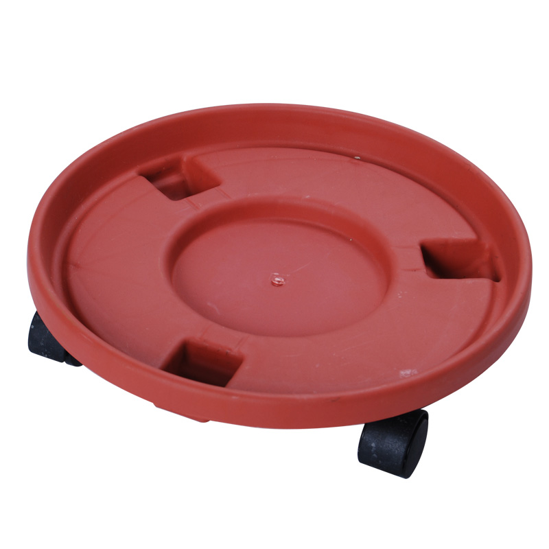 round plant holder home garden decor rolling trolley dolly durable plastic flower pot tray with wheel