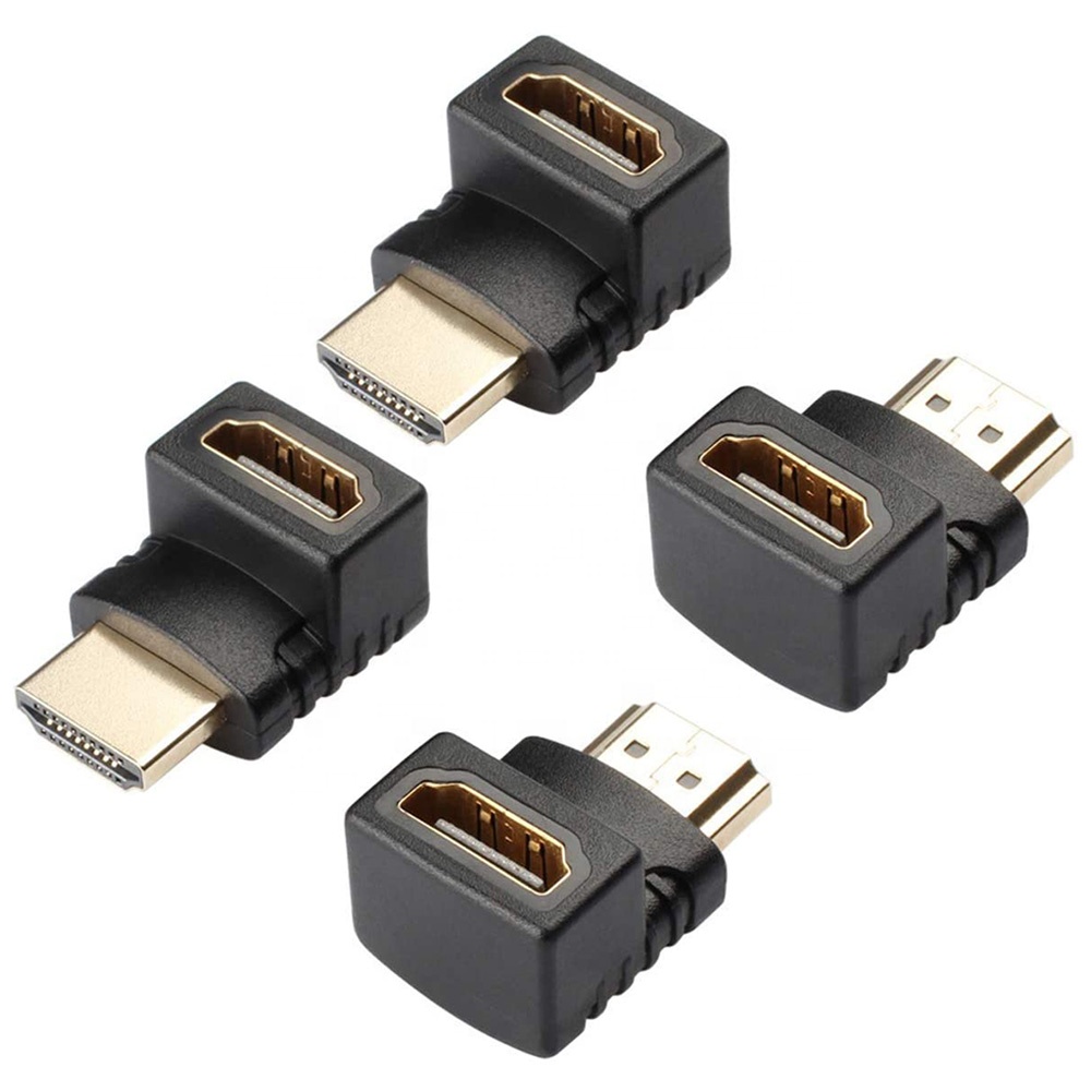 Позолоченный OEM HDMI удлинитель 1080P штекер HDMI Женский 90 градусов правый угол соединитель M/F адаптер конвертер
