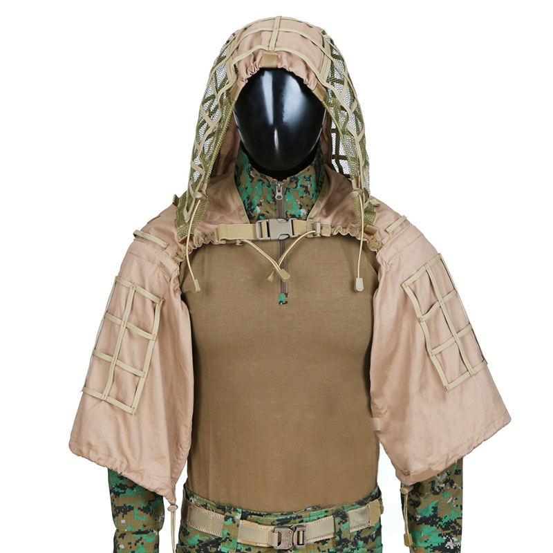 Тактический Костюм ghillie, снайперский Камуфляжный костюм, может подойти к камуфляжному костюму, накидка, тактическая сумка для воды, полевая униформа