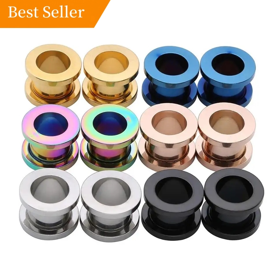Classic Ear Gauges Tunnels Plugs Piercing Jewelry 2-30mm Roller Spiral Ear Expander Piercing Stainless Steel Ear Tunnel