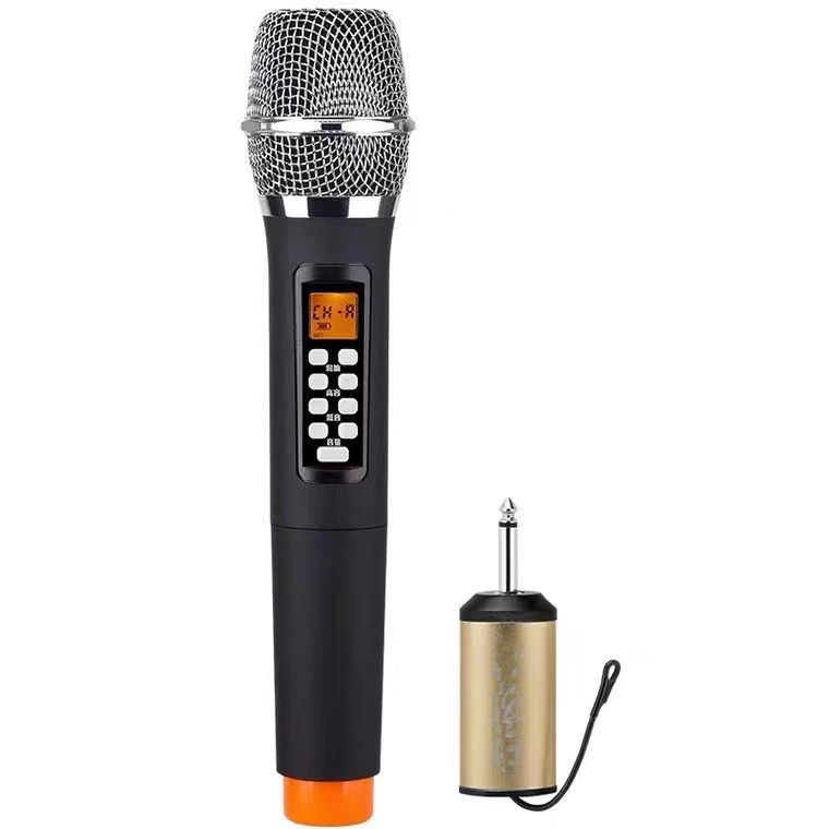 Universal Wireless Handheld Microphone with Rechargeable Receiver