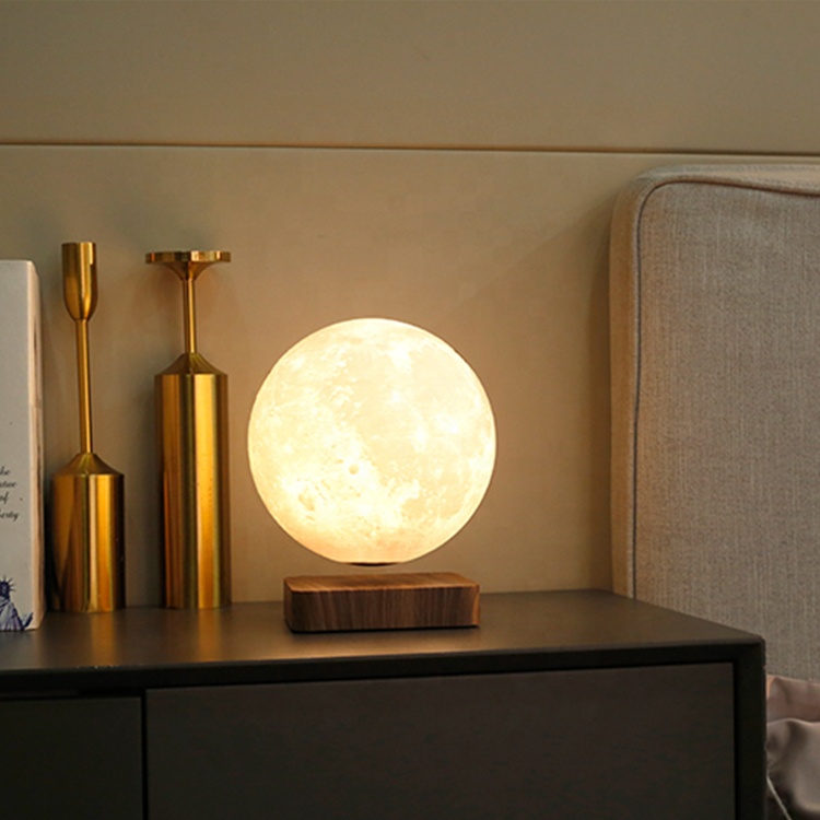 High Quality 18CM Moon Led Office Table Touch Control Magnetic Levitating Floating Pendant Home Light