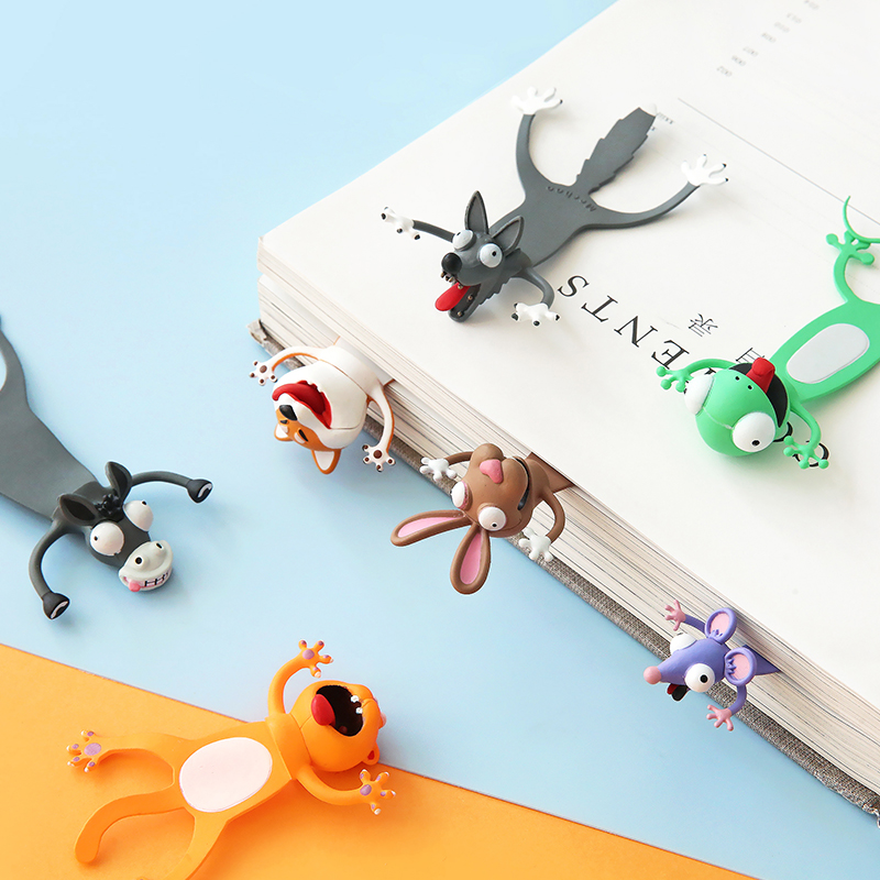 Креативные 3D стерео закладки милый мультфильм маркер животных Kawaii Кот панда закладки страниц детские подарки школьные канцелярские принадлежности