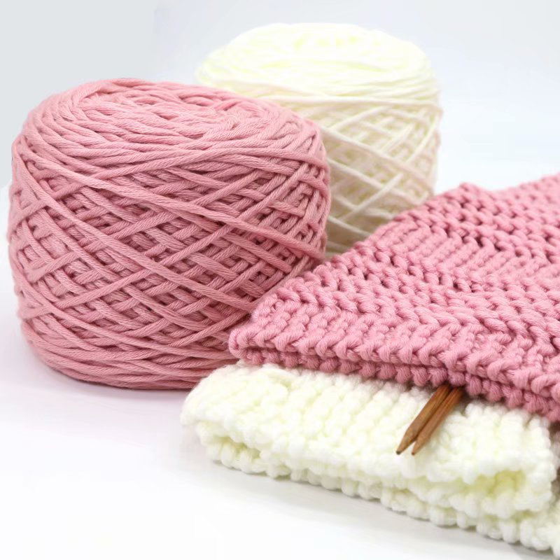 Fancy Multi Color Milk Cotton Chunky 200g Ball Soft Warm 16ply Acrylic Yarn for Hand Knitting Crochet Scarf Hat Wool Yarns
