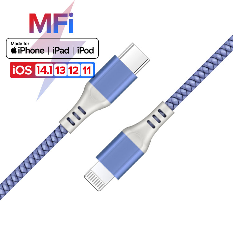 Высокое качество, сертифицированный MFi кабель для iphone, Индивидуальный размер, 1 м, 2 м, 3 м, 3 А, быстрая зарядка, usb-кабель для передачи данных, Тип C, кабель для зарядки