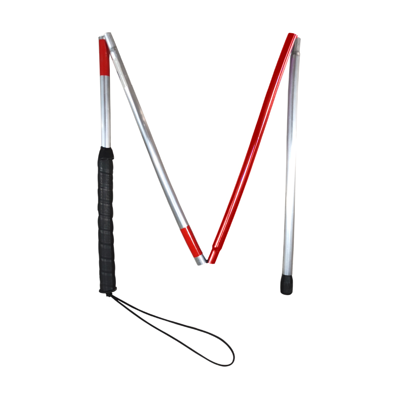 Hot style high quality durable disabled blind folding walking stick price white canes for the blind