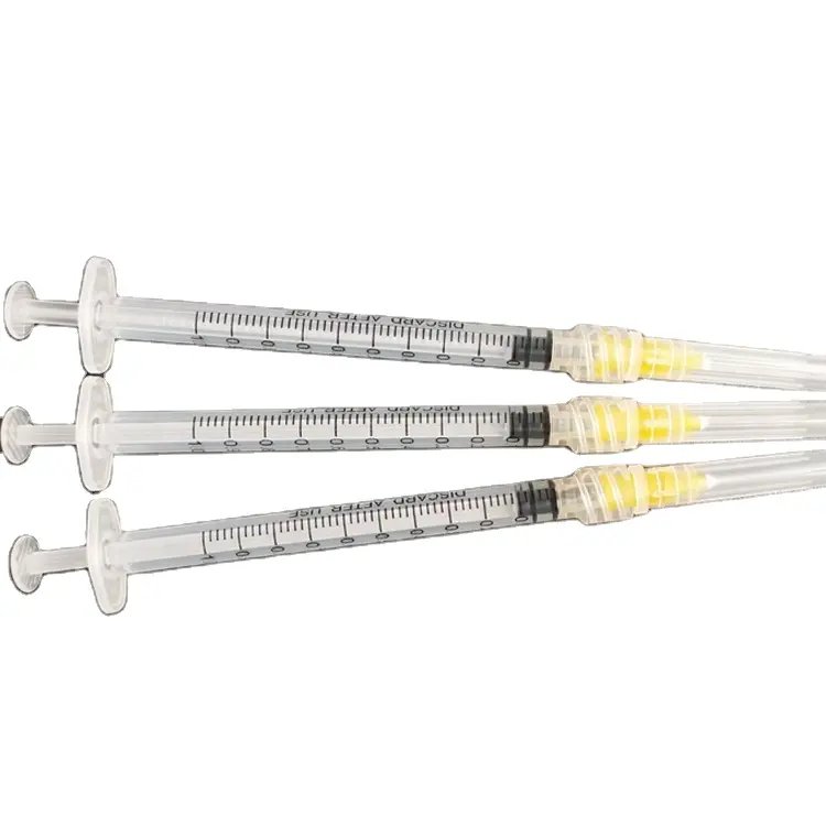 0.5ml 1ml 2ml Disposable Medical Injection Safety Syringe With Needle For Vaccine