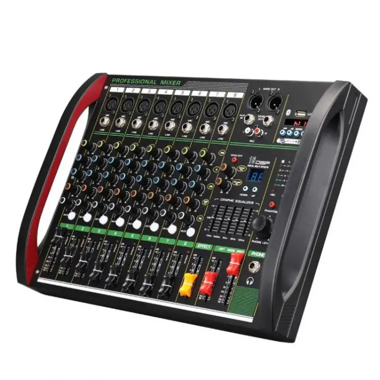 Pro Audio MA6 Professional consola de sonido 6 channel audio stereo mixer with digital sound card DJ mixer