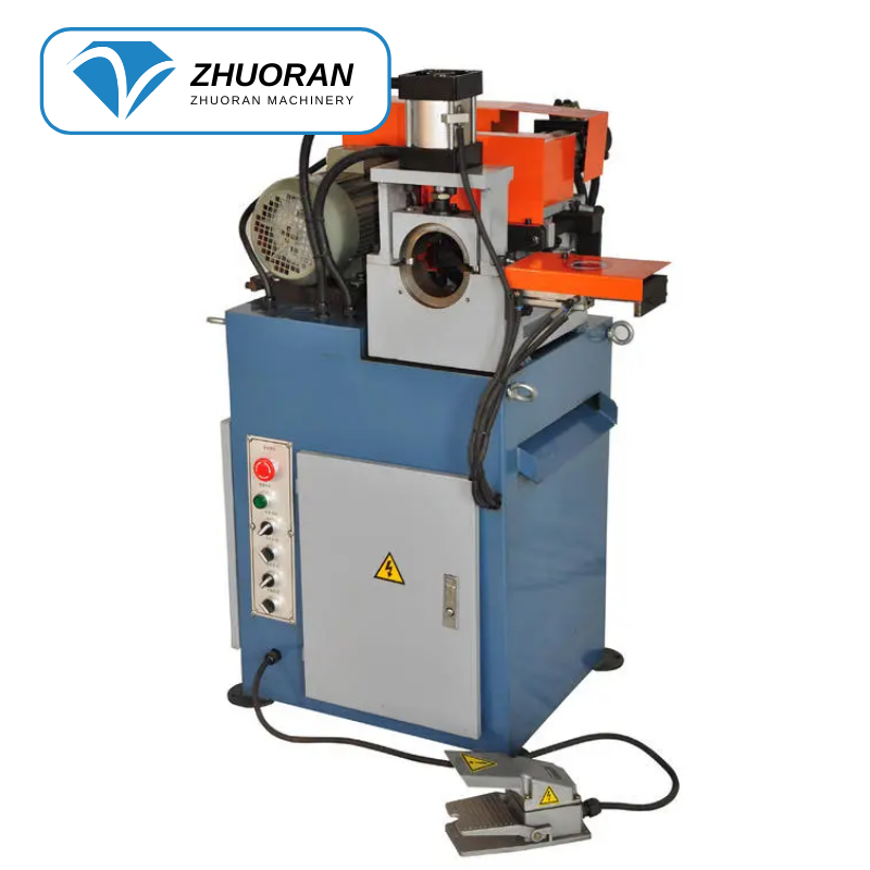 Double head High speed automatic brass deburring pe external pvc drainage tube bar end pipe chamfering machine