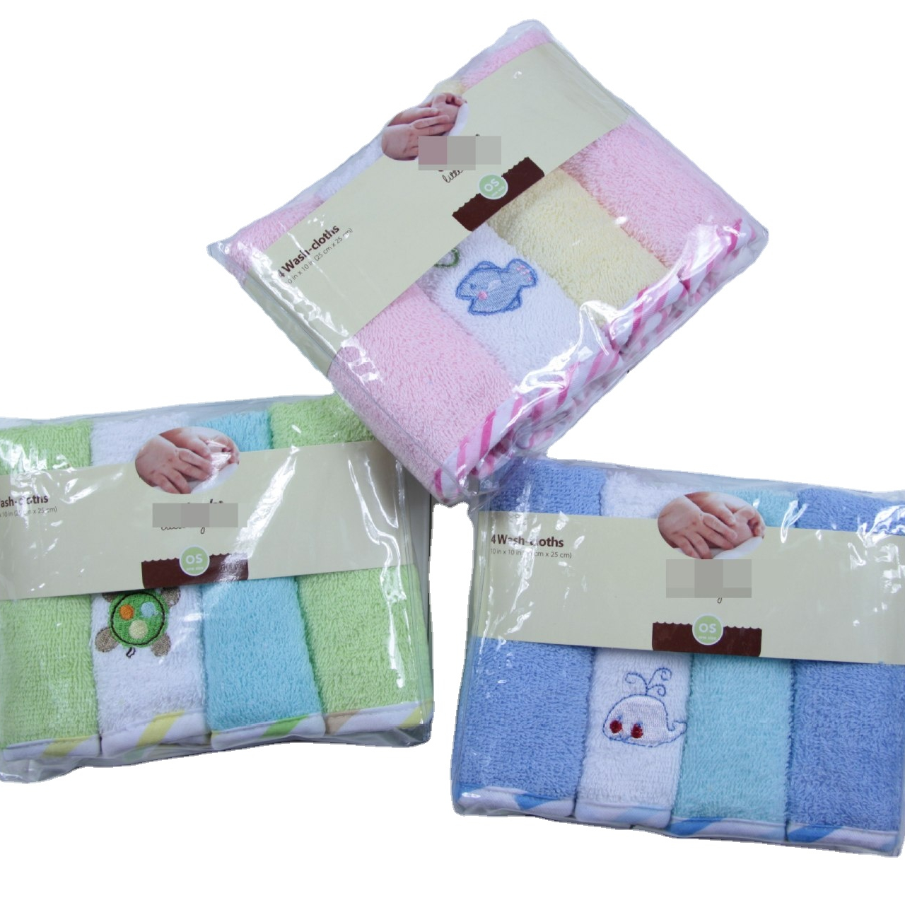 Top Popular Infant Small Handkerchief Double-locked Chainstitch Baby Face Towel