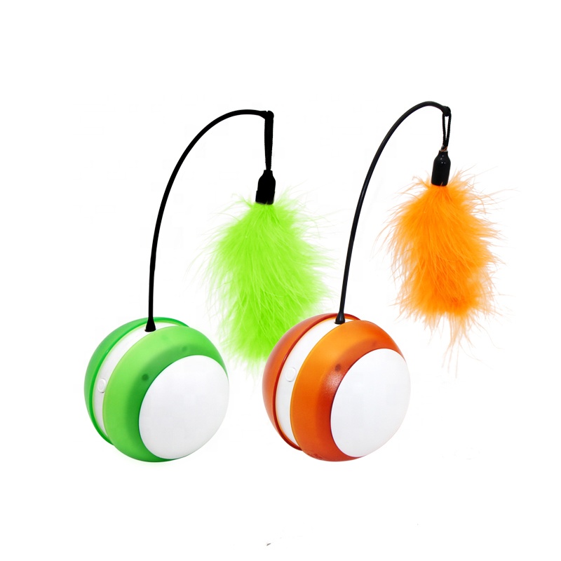 Wholesale Electric Tumbler Pet Cat Toy Sports Light Emitting Sound Rolling Wicked Ball Interactive Electric Cat Teaser Toy