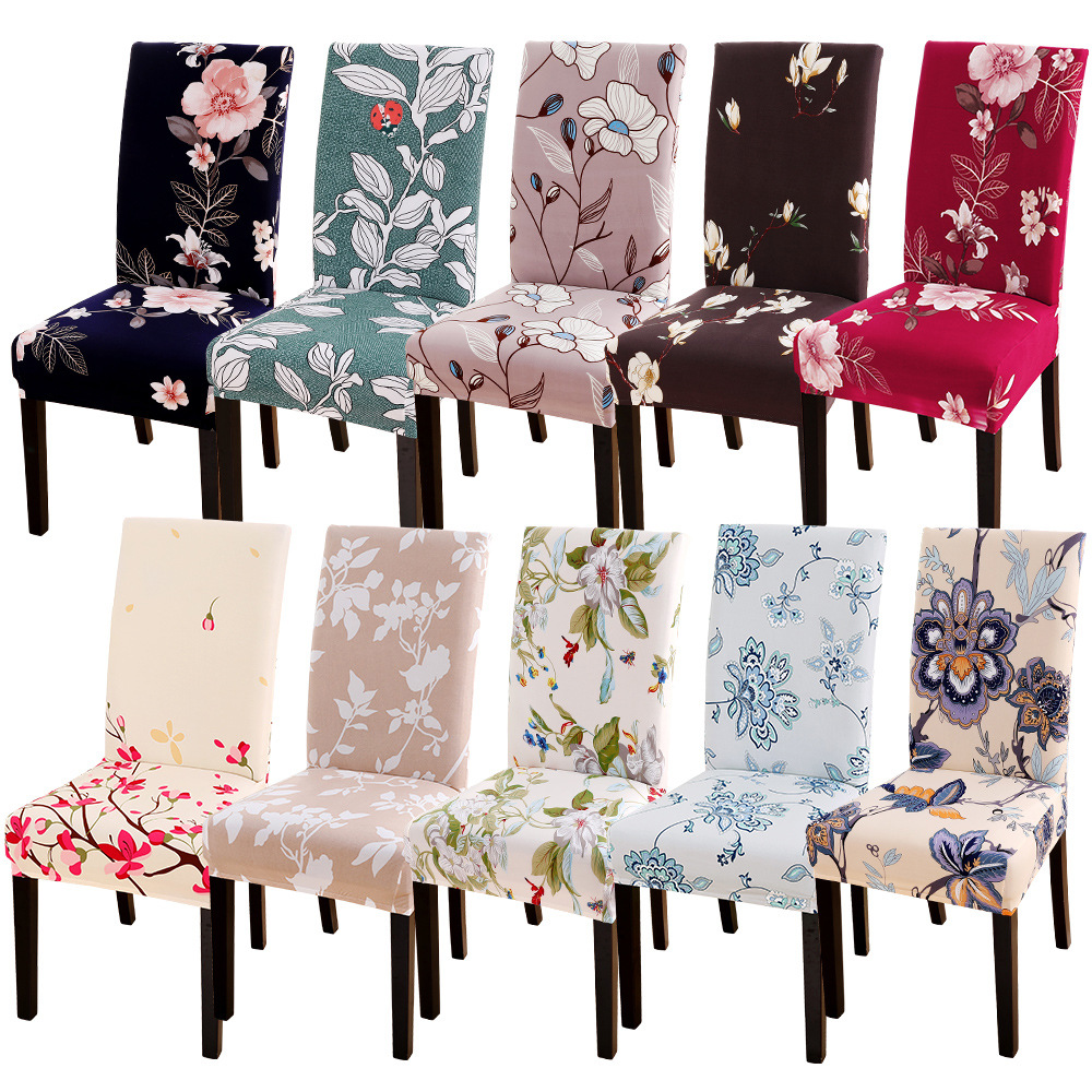 1/2/4/6Pcs print chair covers wedding decoration home dining elastic chair covers multifunctional spandex folding chair cover