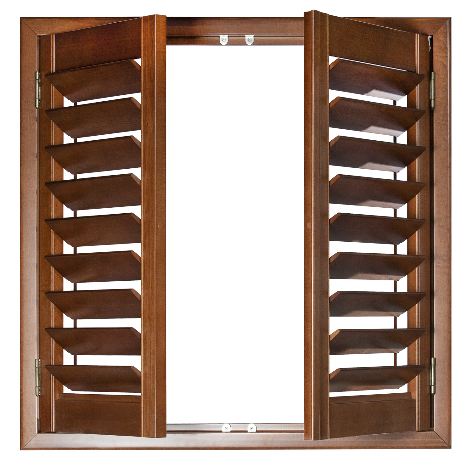 Natural Basswood Stained Plantation Shutter Jalousie